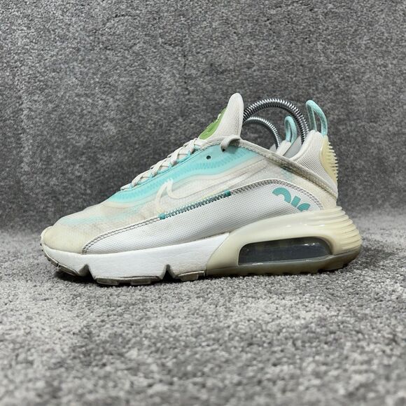 Nike Air Max 2090 CK2612-101 Women's Sz 7 Aurora Green White Running Shoes Used - Picture 6 of 12